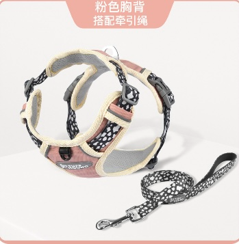 Tuffhound Bubble Harness and Leash Pink