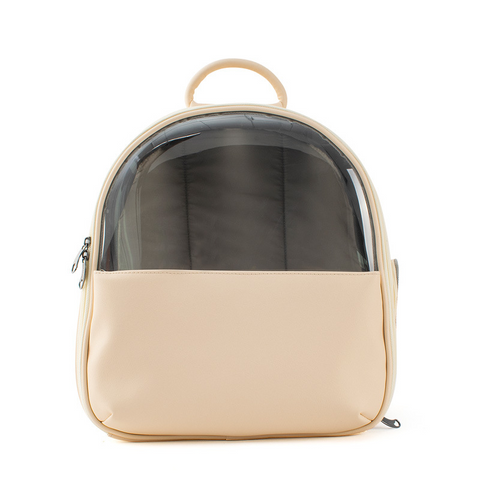 Leather transparent ventilation pet backpack