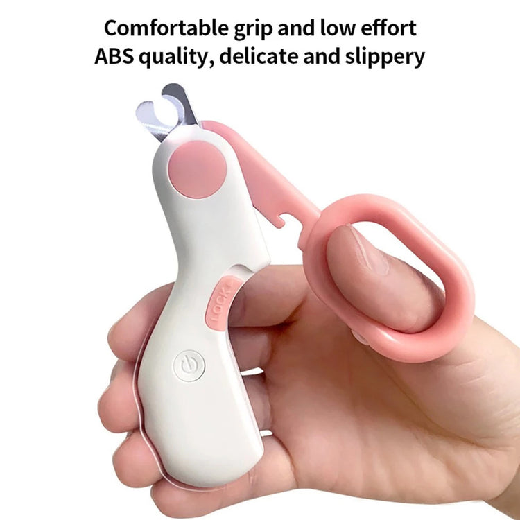 Professional Pet Nail Clipper LED Light Scissors