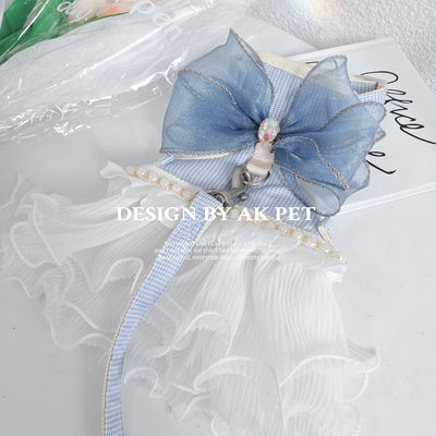 Handmade Princess Lace dress with Leash for Cat