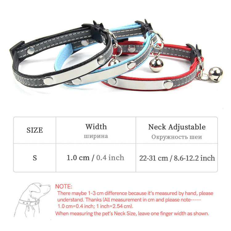 Adjustable Leather Collar Pet Collar (No Engraving)