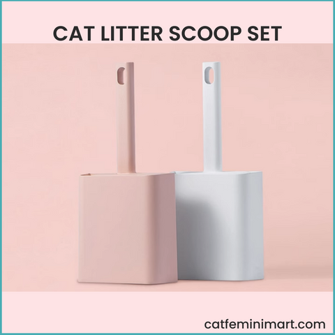 Cat Litter Cleaning Shovel Set - Scoop + Stand holder