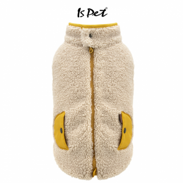 IS PET - Beige Berber fleece jacket for dog