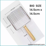 Stainless steel wooden handle cat litter shovel set - Scoop & Stand holder