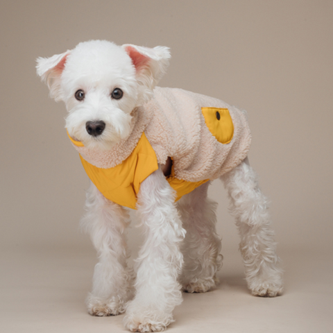 IS PET - Beige Berber fleece jacket for dog
