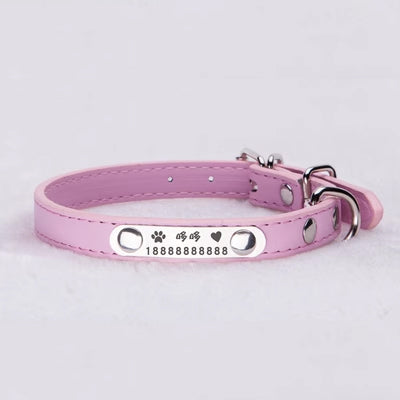 Pet PU Collar (Name engraving not provide)