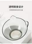 Automatic Cat Water Dispenser with Transparent Food Bowl