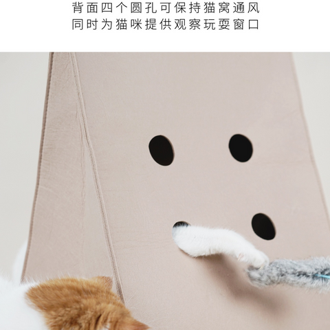 Foldable Cat Secret Space + Scratching board