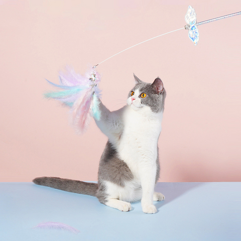 Zeze Dreamy Fairy Feather Teaser Wand for Cats