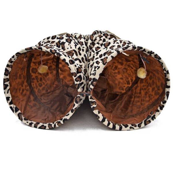 Leopard Print Cat Play Tunnel