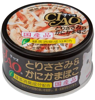 Ciao Chicken & Crab Stick Can 85g