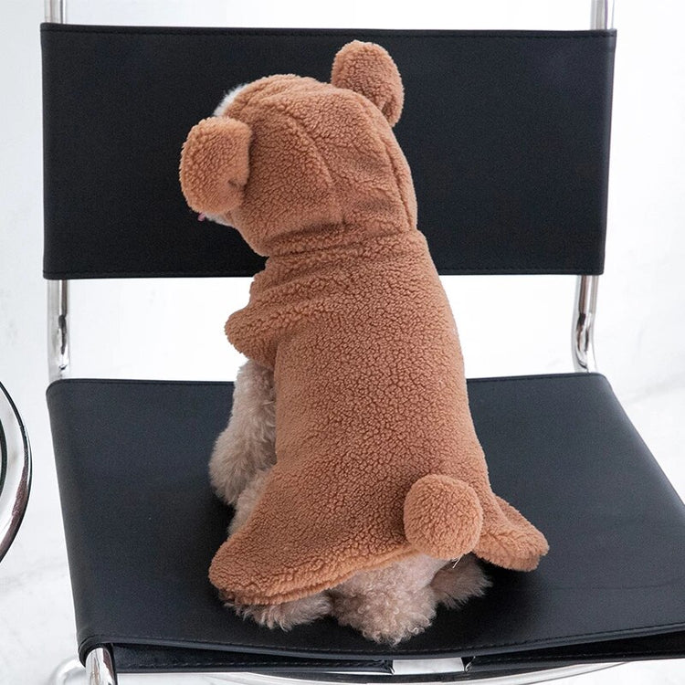 Lovely Small Dog Costume Teddy Bear Coat Cloak Pet Clothes